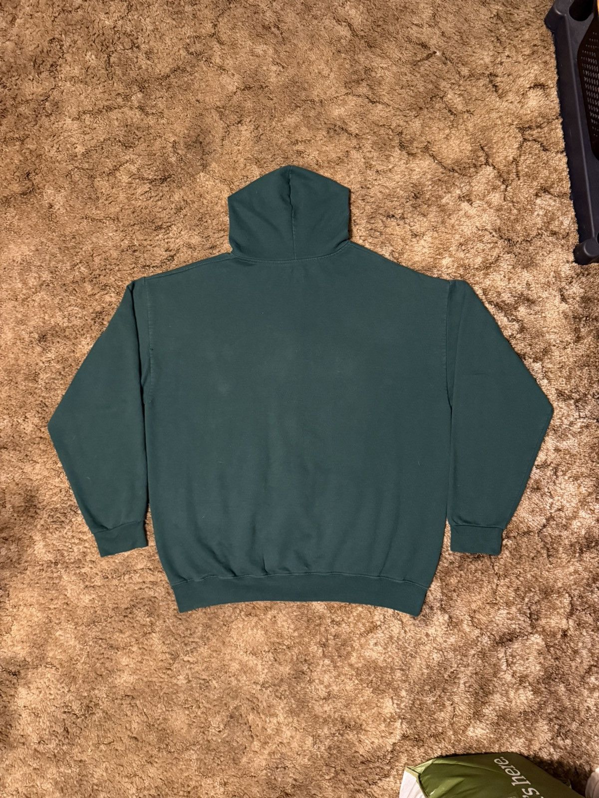 Vintage Blank Green Full Zip Up Hoodie Green XLarge Size US XL / EU 56 / 4 - 4 Thumbnail