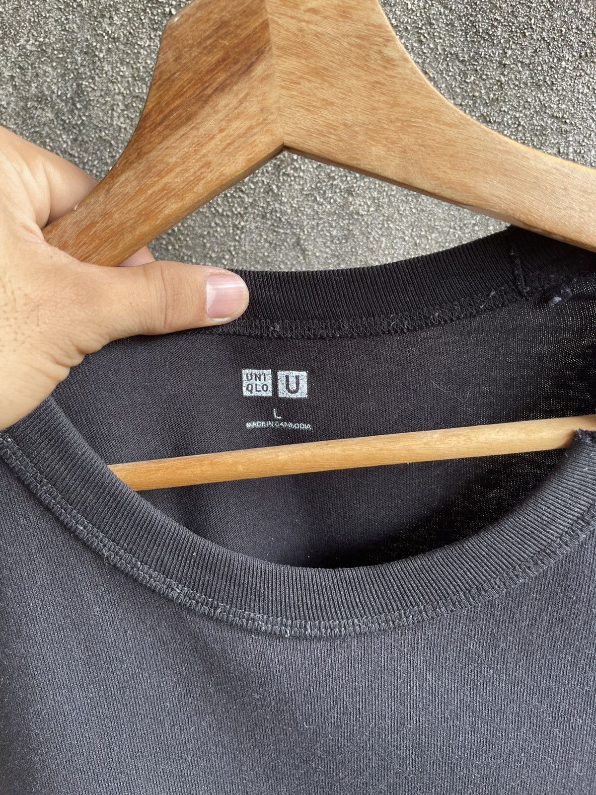 Lemaire × Uniqlo RARE🔥LEMAIRE x UNIQLO🔥Thrashed Sun Faded Black Tshirt Size US L / EU 52-54 / 3 - 10 Thumbnail