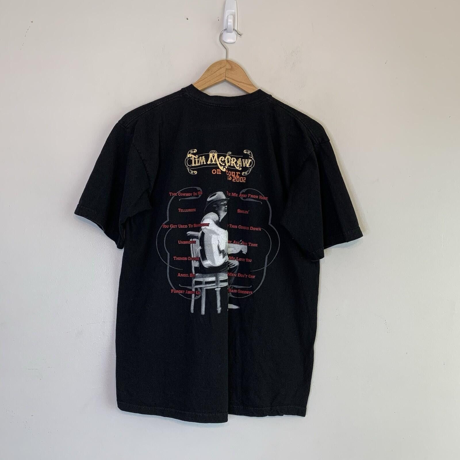 Vintage Vintage 2002 Tim McGraw Tour Band Shirt Black Size L Size US L / EU 52-54 / 3 - 4 Thumbnail