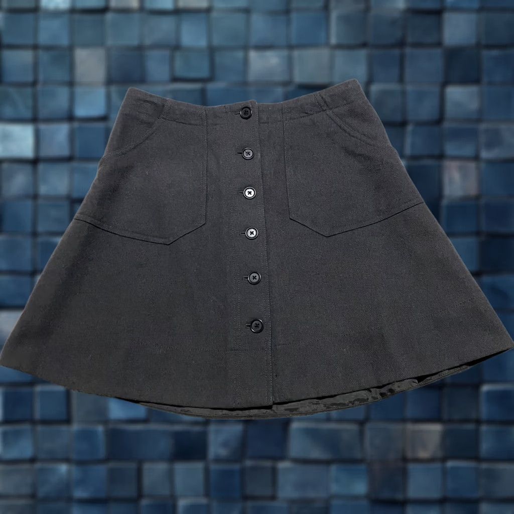 J.Crew J. Crew Skirt Womens sz 6 Gray Wool Blend A-Line Mini Button Pockets Size 28" / US 6 / IT 42 - 1 Thumbnail