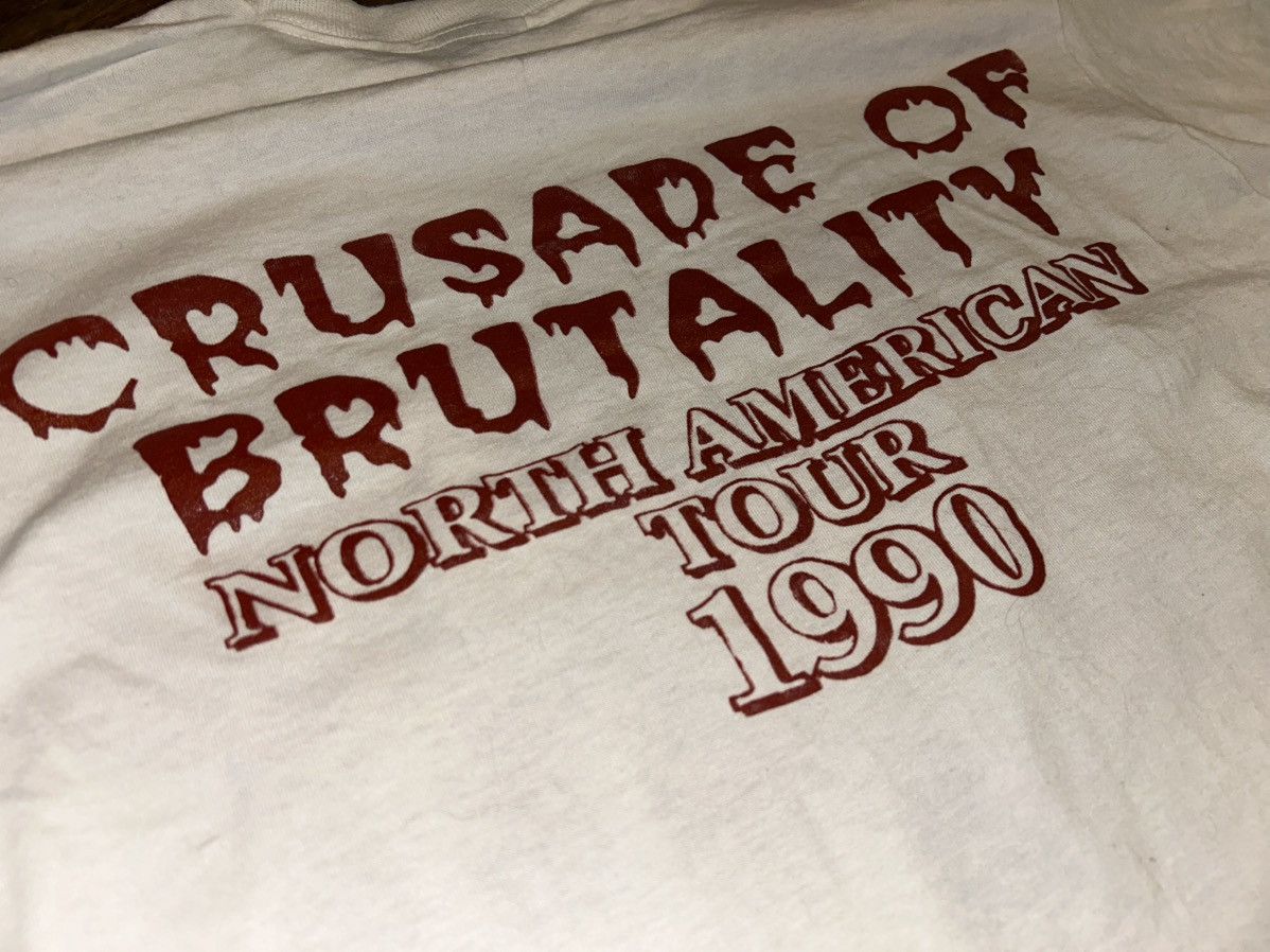 Band Tees Vintage Death "Crusade Of Brutality" Tour T-Shirt 1990 (L) Size US L / EU 52-54 / 3 - 5 Thumbnail