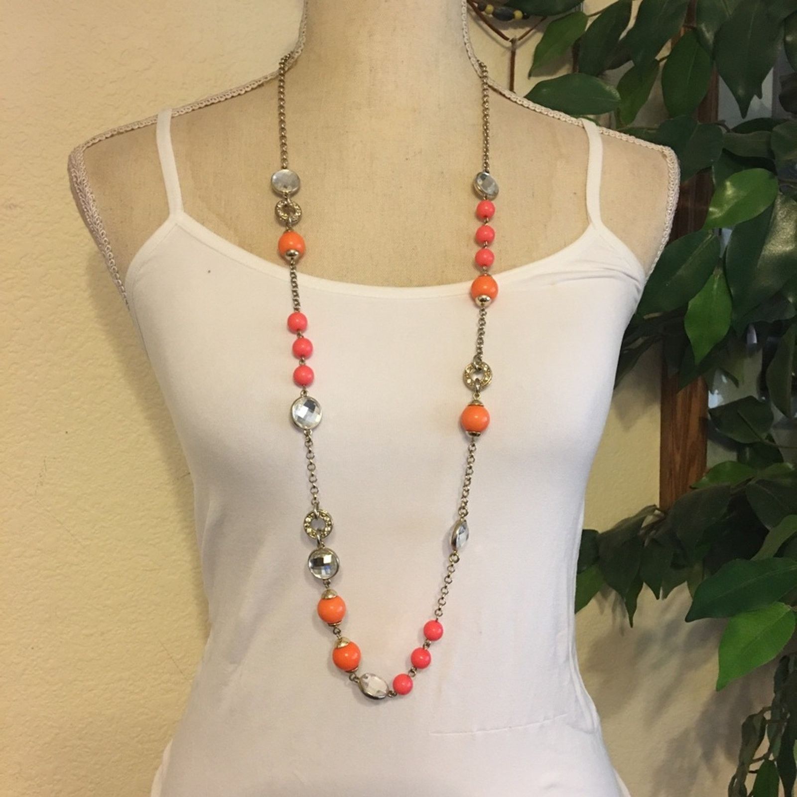 Banana Republic Banana Republic glass stone beaded chain necklace Size ONE SIZE - 3 Thumbnail