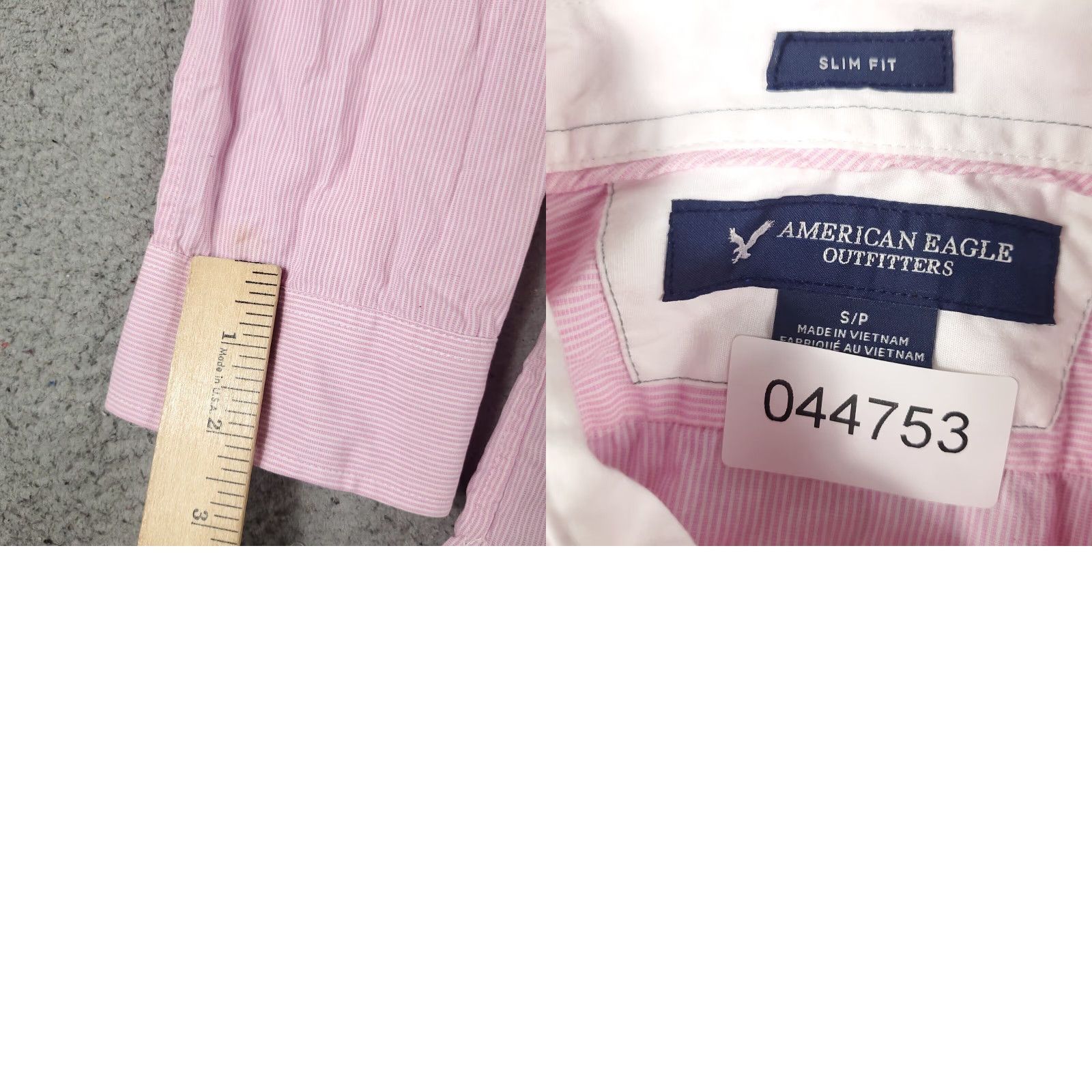 American Eagle Outfitters American Eagle Shirt Mens Small Pink Striped Button-Up Long Sleeve Casual Size US S / EU 44-46 / 1 - 8 Thumbnail