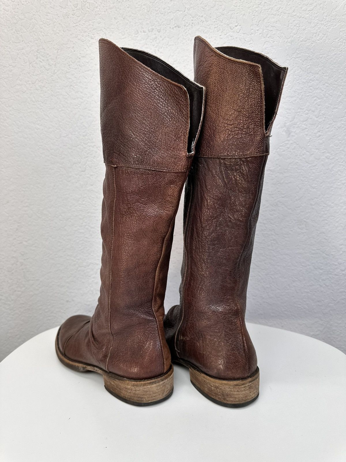 If Six Was Nine Leather Boots HandMade Italian Rick owens Style As 98 Rare Size US 9 / IT 39 - 4 Thumbnail