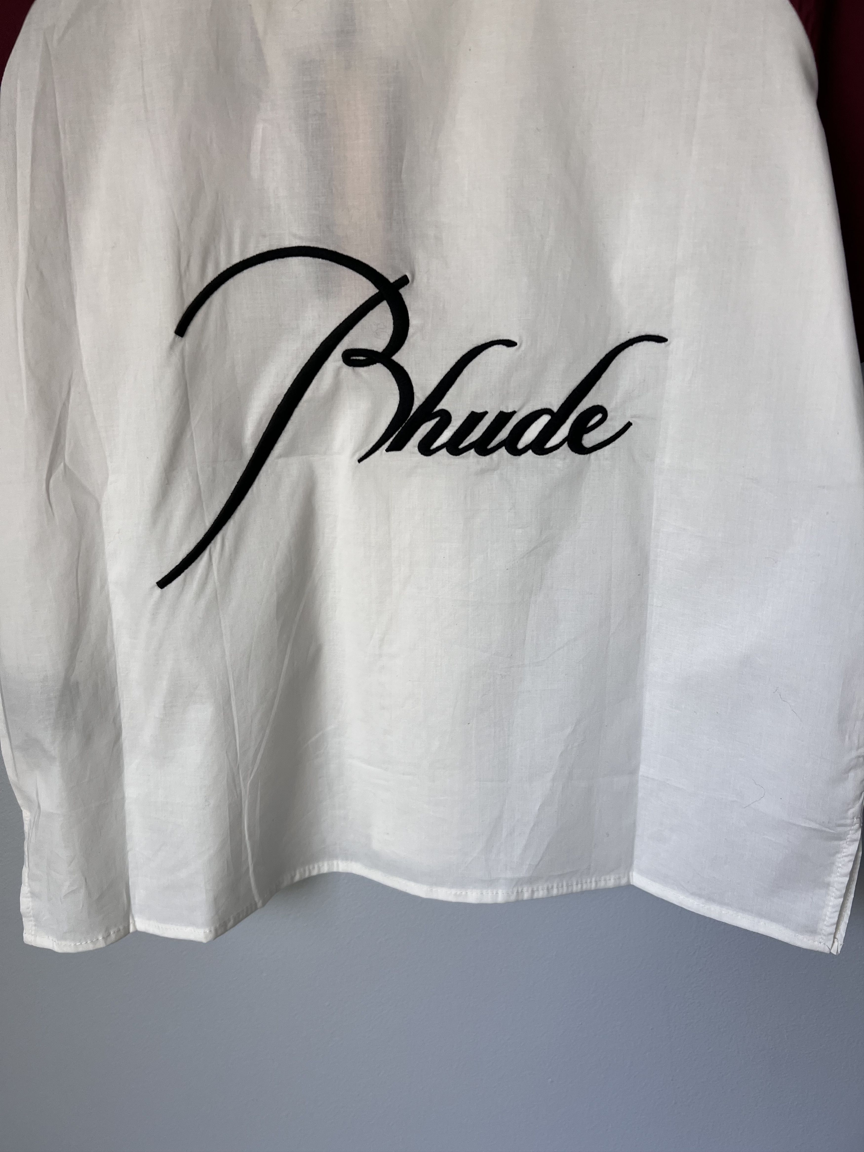 Rhude Rhude Raglan Poplin Button Up Shirt in Maroon Size US S / EU 44-46 / 1 - 7 Thumbnail