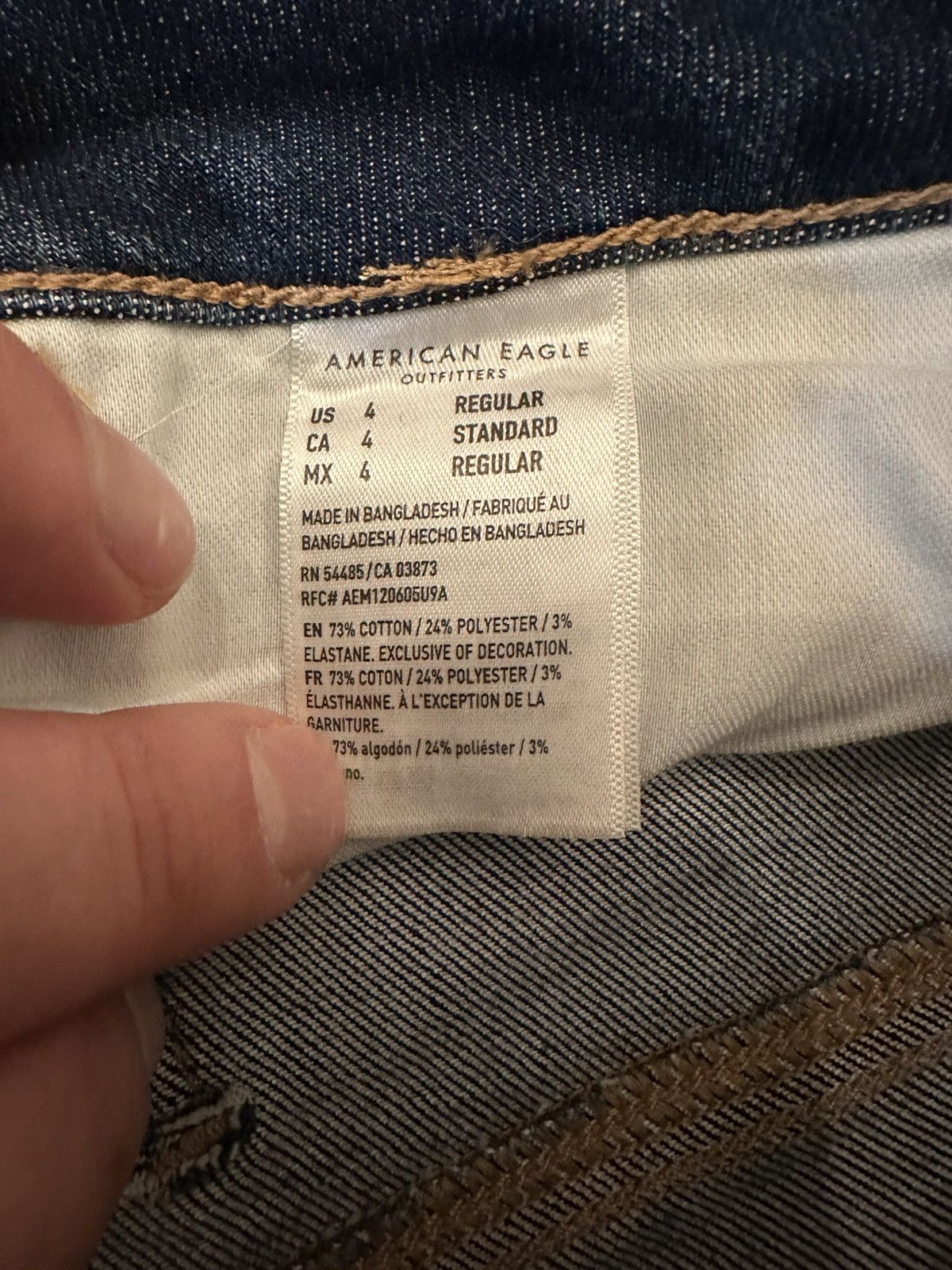 American Eagle Outfitters NWT American Eagle Hi-Rise Jeggings Dark Blue-Sz 4 (29x27.5) Size 29" - 7 Thumbnail