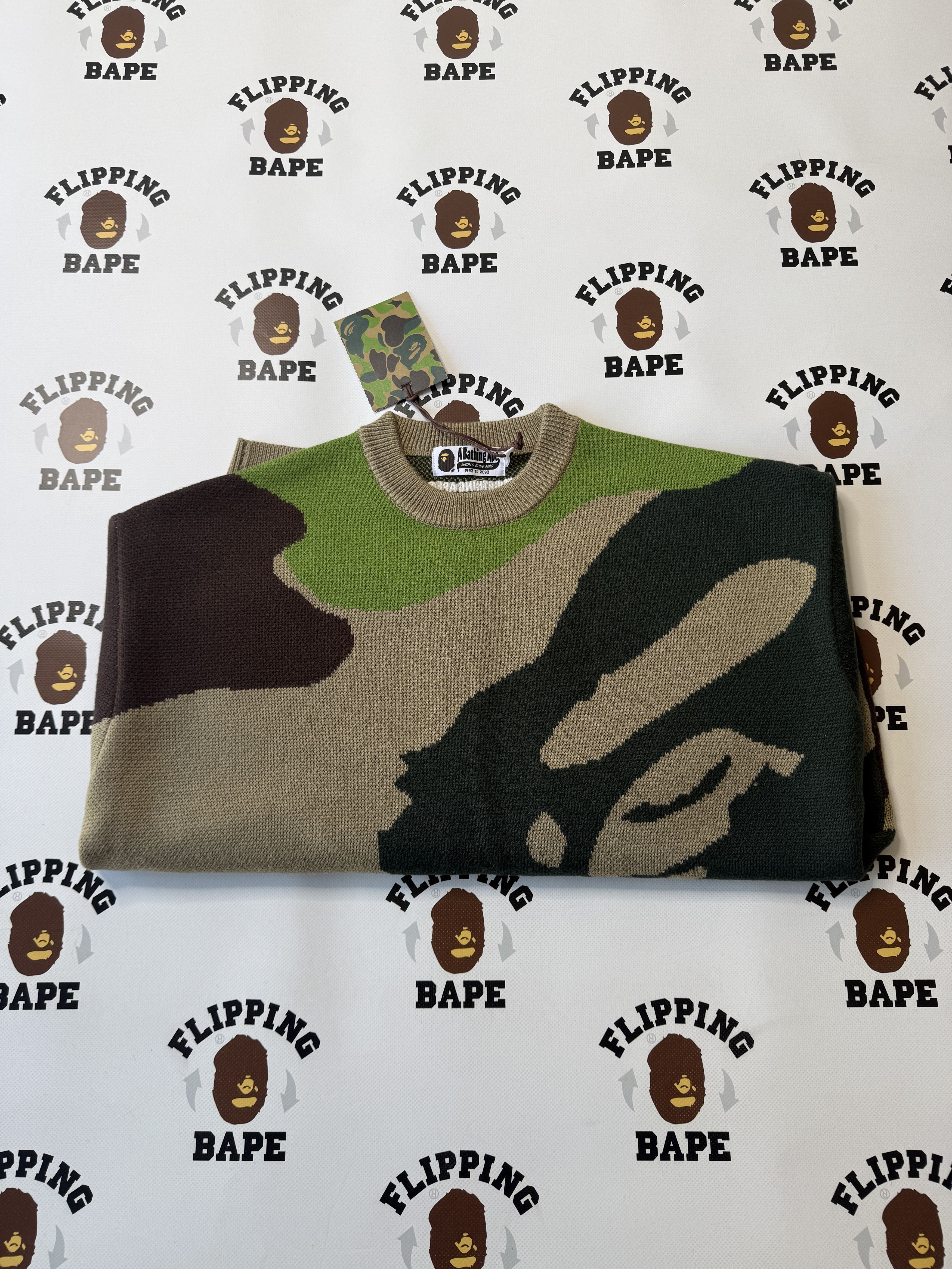 Bape BAPE MEGA ABC CAMO KNIT CREWNECK SWEATSHIRT Size US M / EU 48-50 / 2 - 13 Thumbnail
