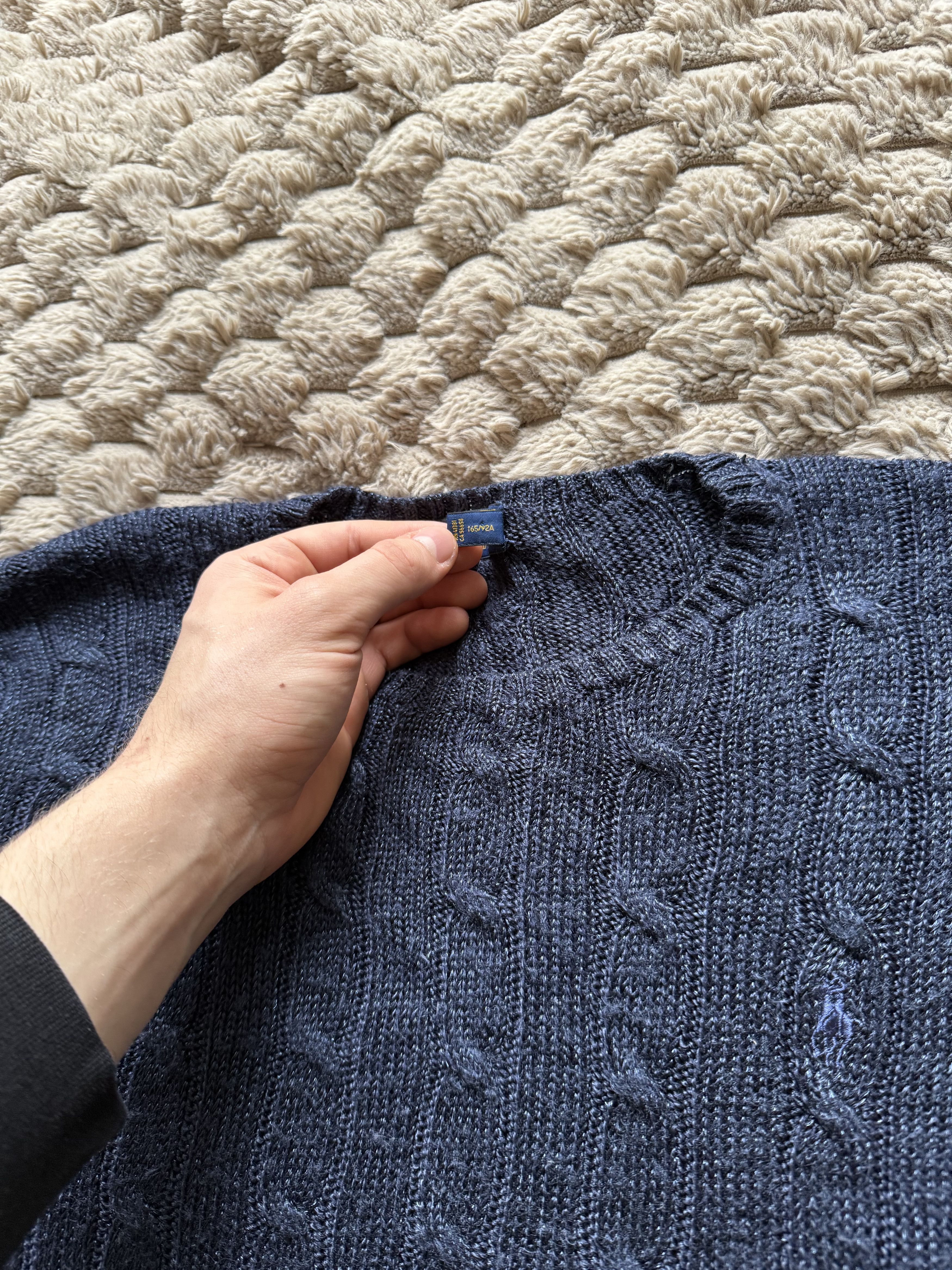 Polo Ralph Lauren Polo Ralph Lauren Navy Cable Knit Sweater Viscose M Size M / US 6-8 / IT 42-44 - 5 Thumbnail