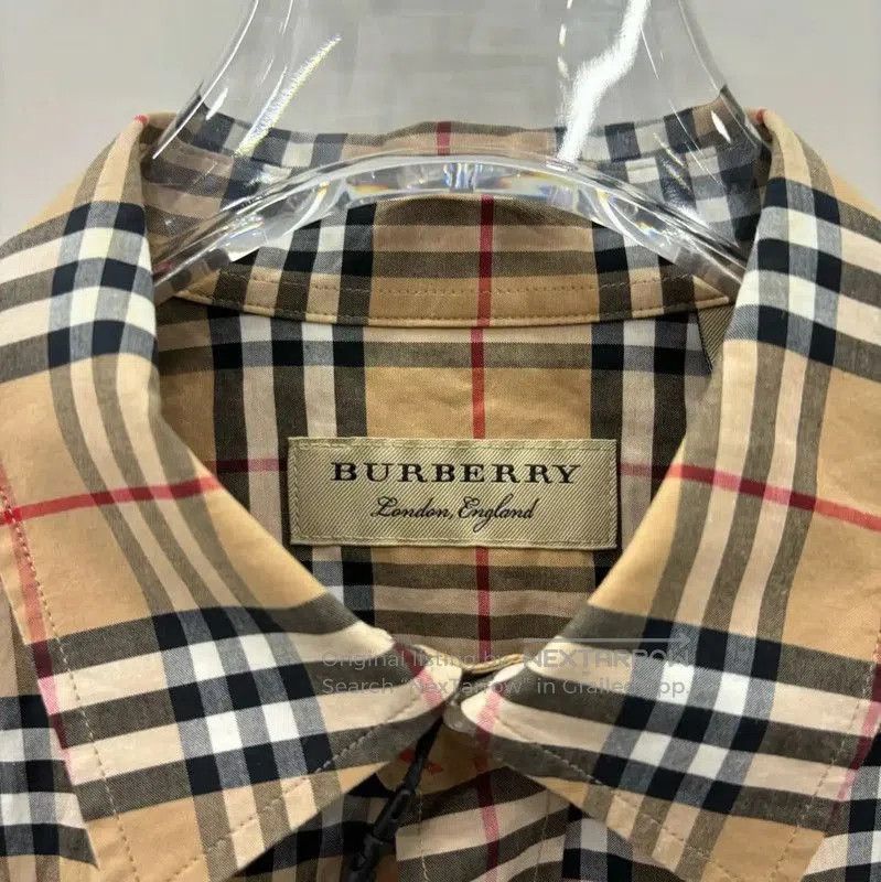Burberry Burberry Women's XS Khaki Plaid Long Sleeve Shirt. Size XS / US 0-2 / IT 36-38 - 4 Thumbnail