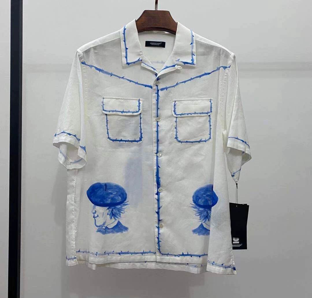 Undercover Undercover Blue & White Heavyweight Summer Shirt 3 NWT Size US L / EU 52-54 / 3 - 1 Thumbnail