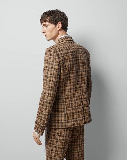 Gucci o1mt1gz0525 Double G Check Wool Jacket in Multicolor Size US M / EU 48-50 / 2 - 6 Thumbnail