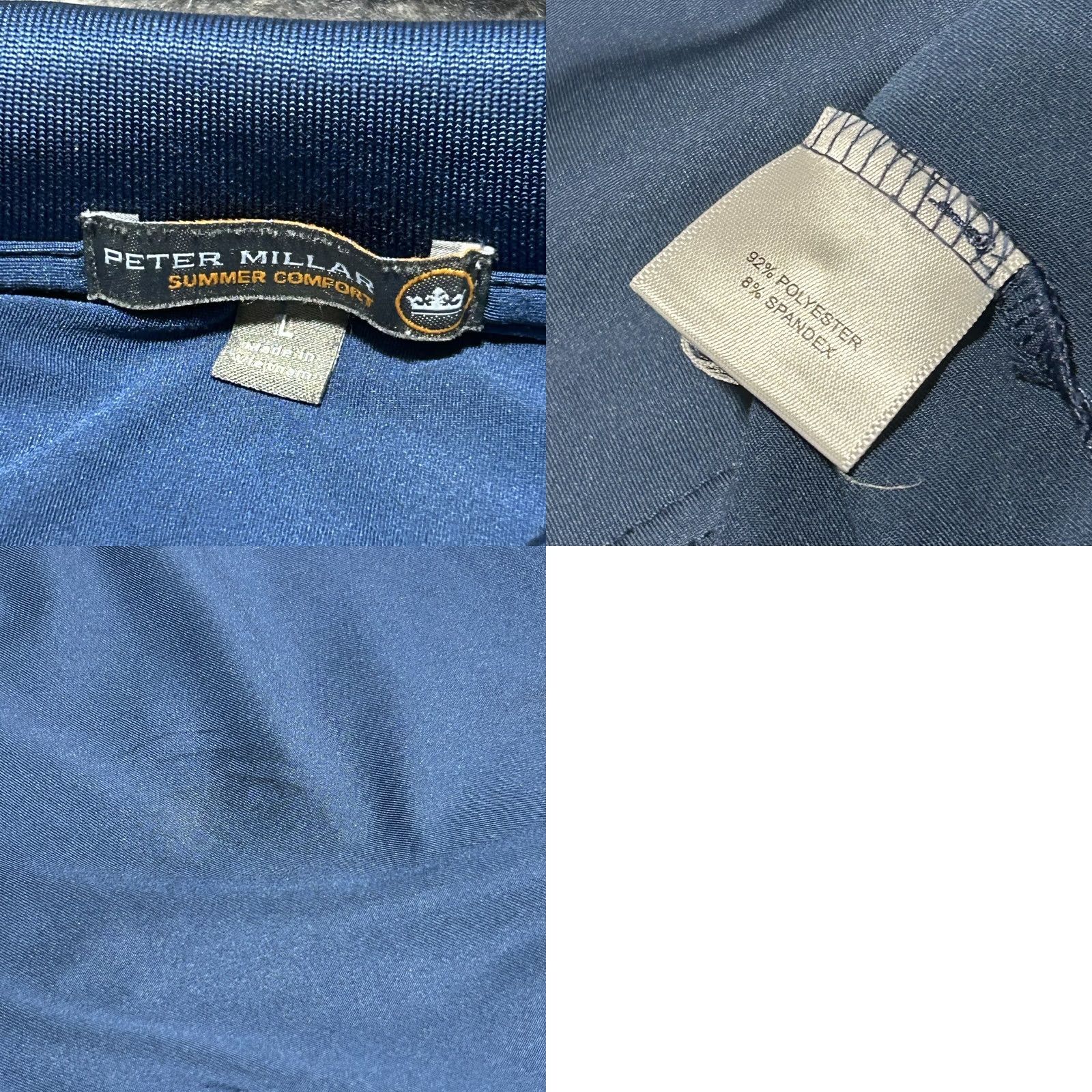 Peter Millar Peter Millar Polo Shirt Mens Large Blue Performance Golf Stretch D2 Size US L / EU 52-54 / 3 - 8 Thumbnail