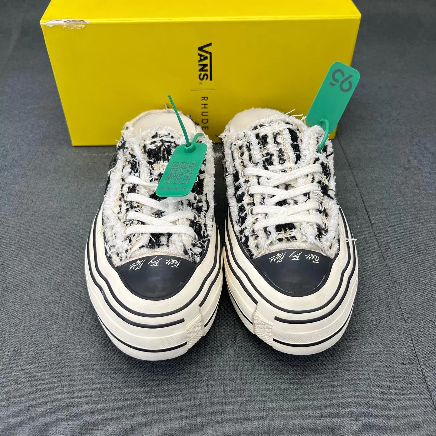 Other Vanness Wu Tassel Slip-On 42 Black & White LN 2-3 Worn Size US 9 / EU 42 - 4 Thumbnail