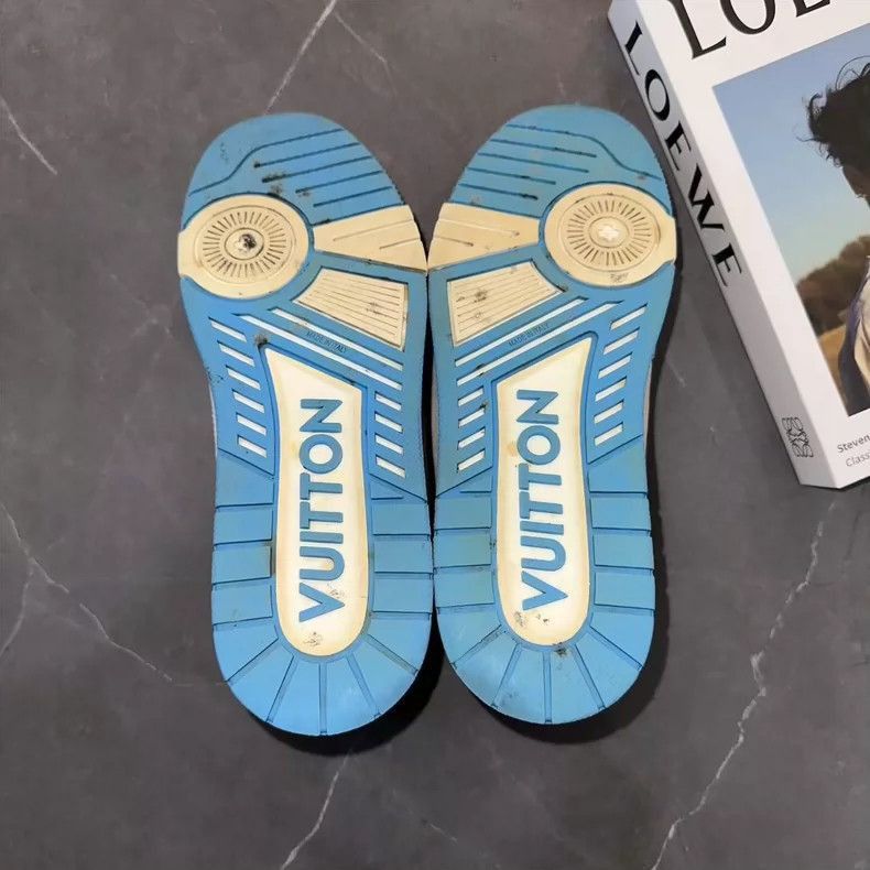 Louis Vuitton Louis Vuitton Sneakers in Blue and White-2507 Size US 8 / EU 41 - 3 Thumbnail