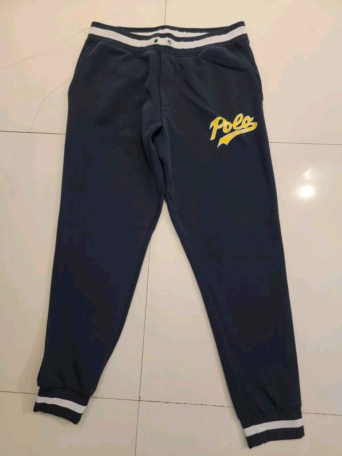 Polo Ralph Lauren Polo Ralph Lauren Double Knit Graphic Jogger SweatPants M Size US 32 / EU 48 - 1 Thumbnail
