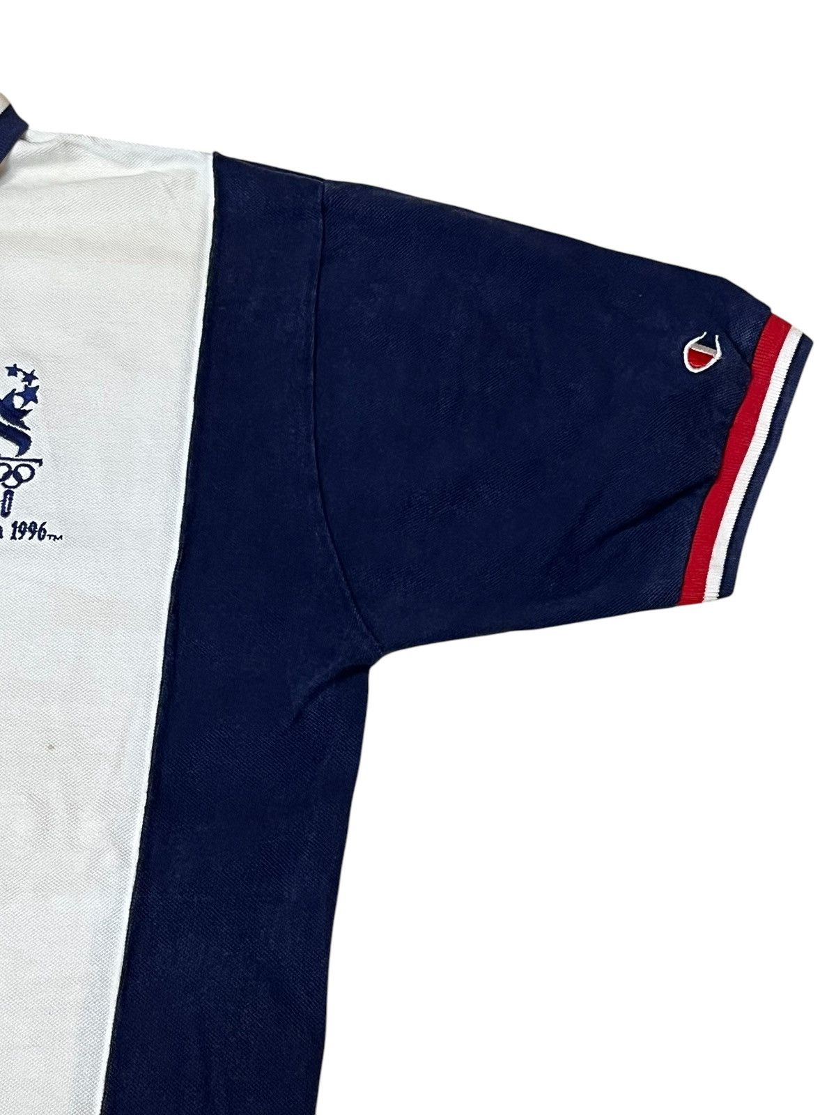 USA Olympics Rare🔥Vintage champion OLYMPIC ATLANTA 1996 polo shirt Size US L / EU 52-54 / 3 - 7 Thumbnail