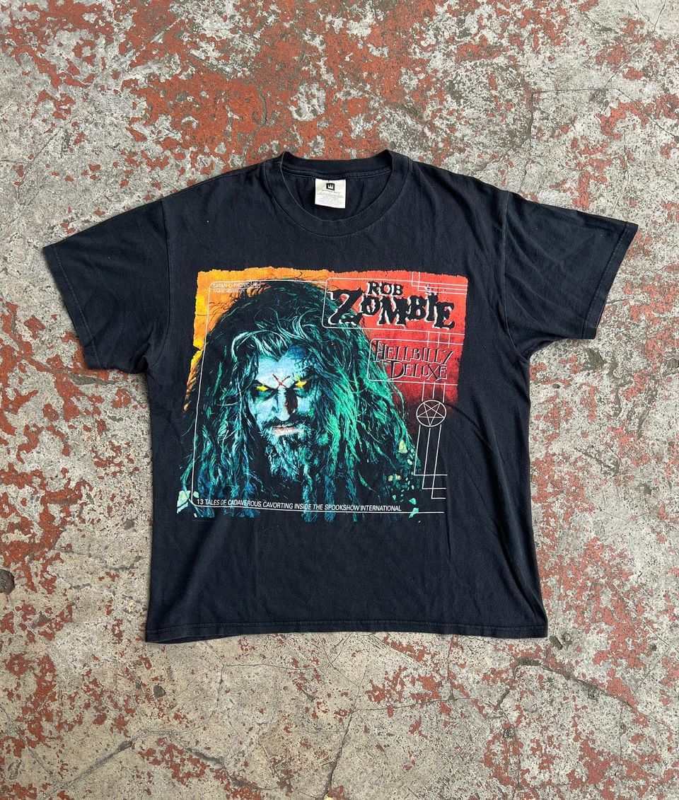 Rob Zombie band T-shirt, men's size M unclear black type Vintage Second Hand