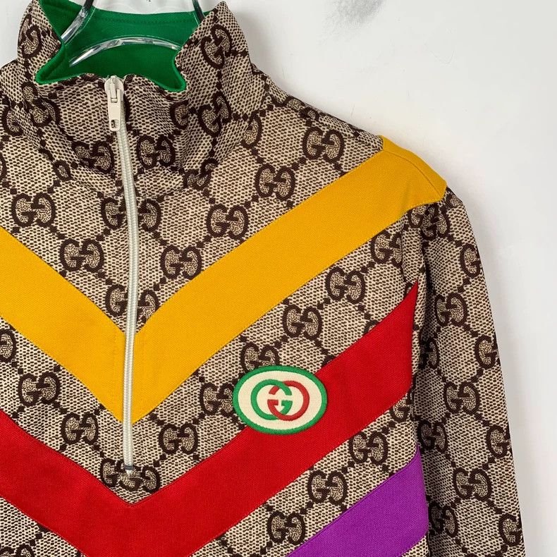 Gucci GucciBrown double G old flower full print color stripe long Size XS / US 0-2 / IT 36-38 - 3 Thumbnail
