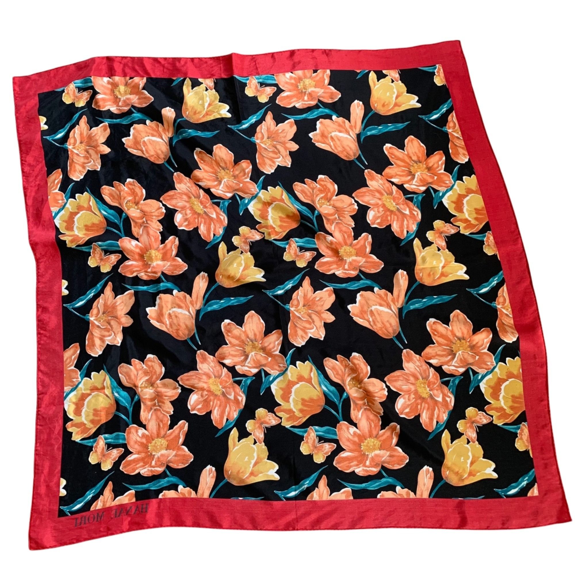 Hanae Mori Vintage Hanae Mori Floral Silk Scarf Size ONE SIZE - 5 Thumbnail