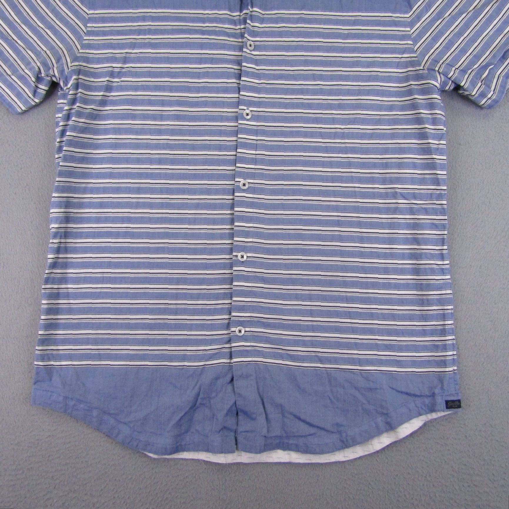 Vintage Good Man Brand Shirt Mens Medium Blue Stripes Button-Up Collar Pocket? (No pocket in original) Size US M / EU 48-50 / 2 - 5 Thumbnail