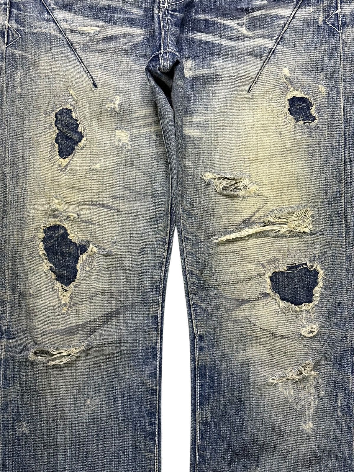 semanticdesign Vintage Semantic Design Patchwork Mud Wash Baggy Jeans Size US 32 / EU 48 - 5 Thumbnail