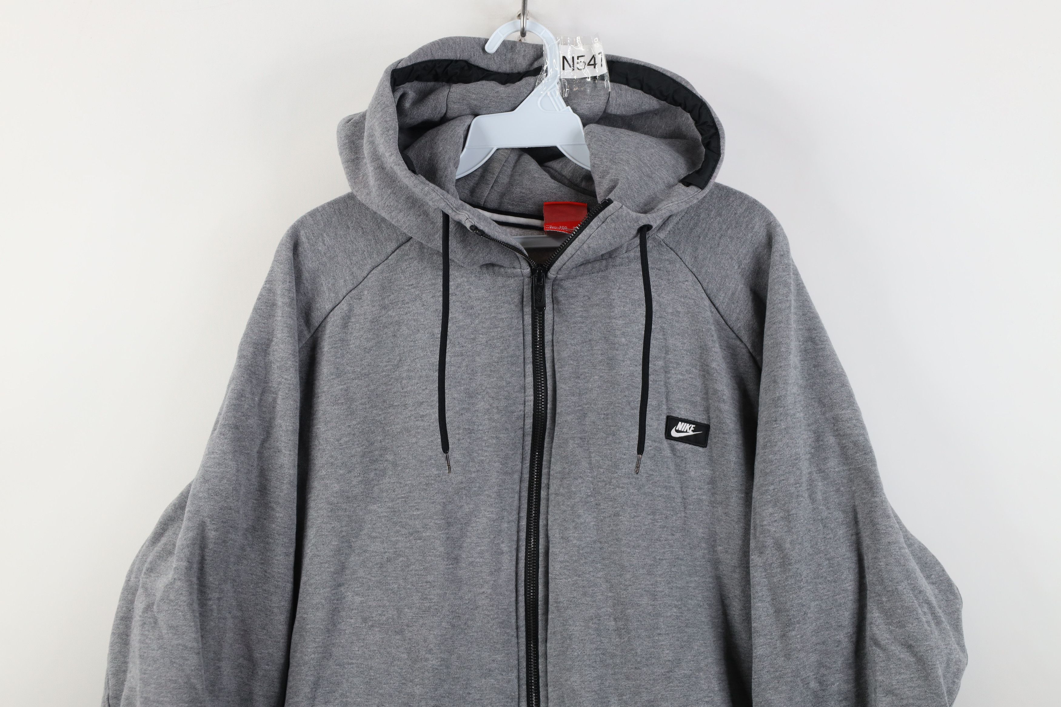 Nike Nike Sportswear Box Logo Modern Zip Hoodie Sweatshirt Gray Size US XXL / EU 58 / 5 - 2 Thumbnail