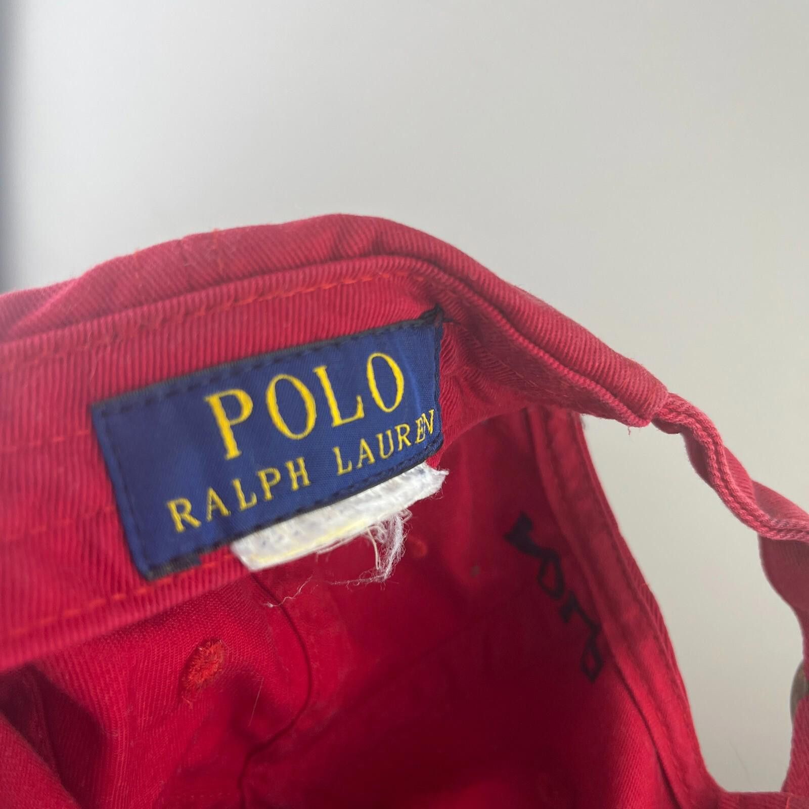 Polo Ralph Lauren Vintage Polo Ralph Lauren Pony Strap-Back Hat Red Size ONE SIZE - 5 Thumbnail