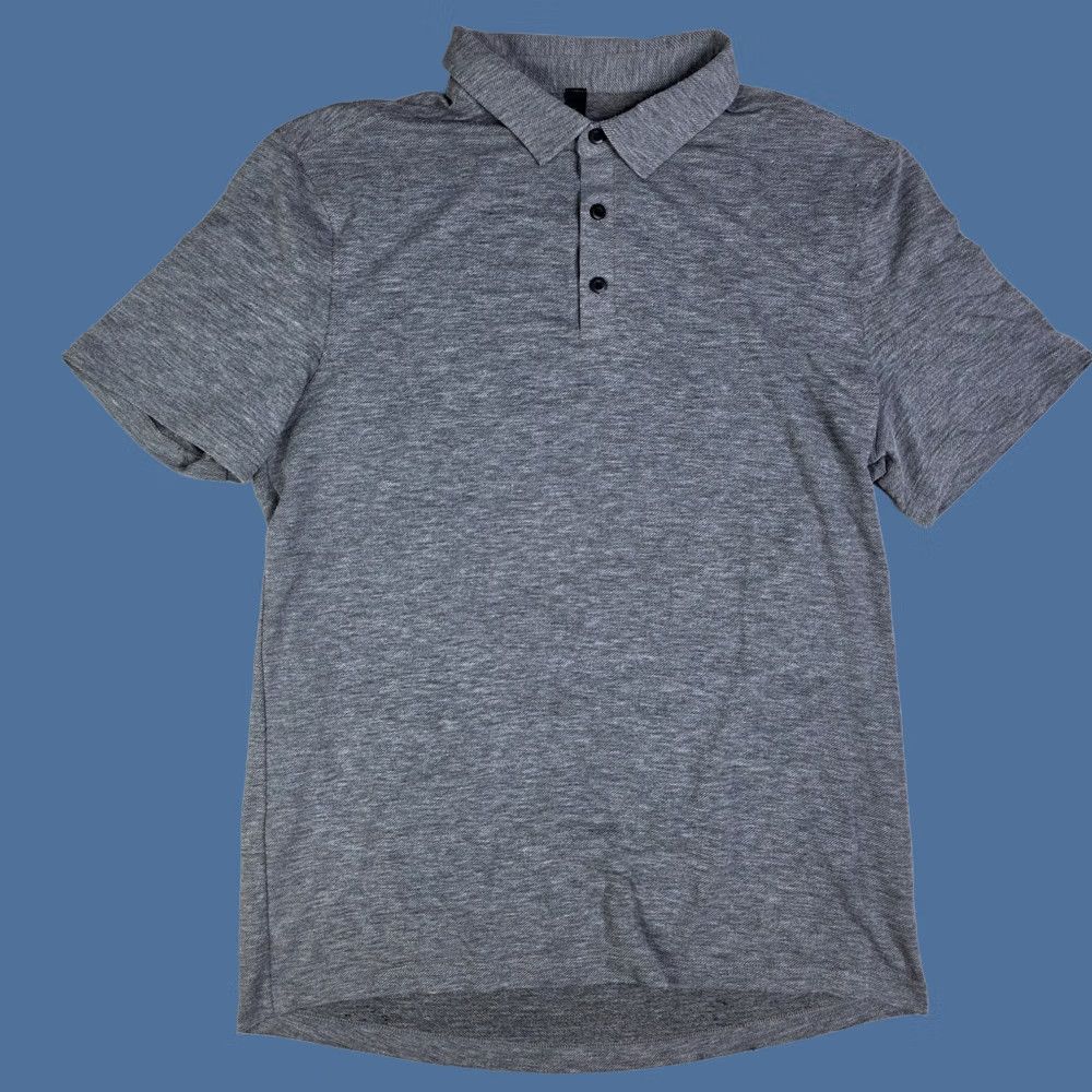 Lululemon Lululemon Performance Polo Men's Large Gray Knit Tech Short Sleeve Golf Size US L / EU 52-54 / 3 - 1 Thumbnail