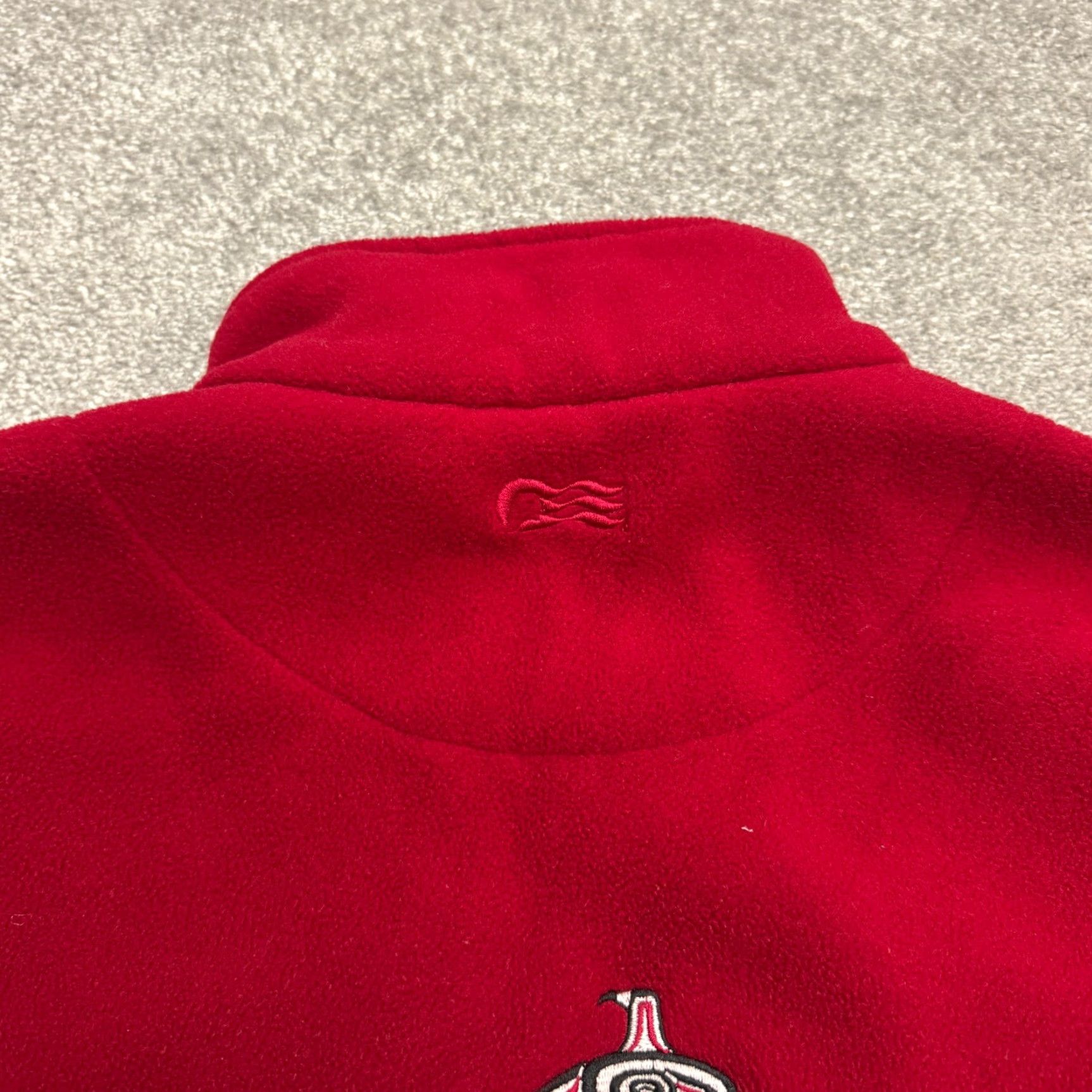 Vintage Princess Cruises Jacket Womens L Red Embroidered Fleece Pocket Zip Mid-Length Outdoor 90s? Size L / US 10 / IT 46 - 4 Thumbnail