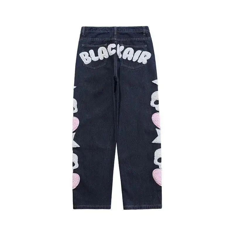 Japanese Brand Skull Streetwear Denim Jeans Hip Hop Retro Skeleton Size US 32 / EU 48 - 5 Thumbnail