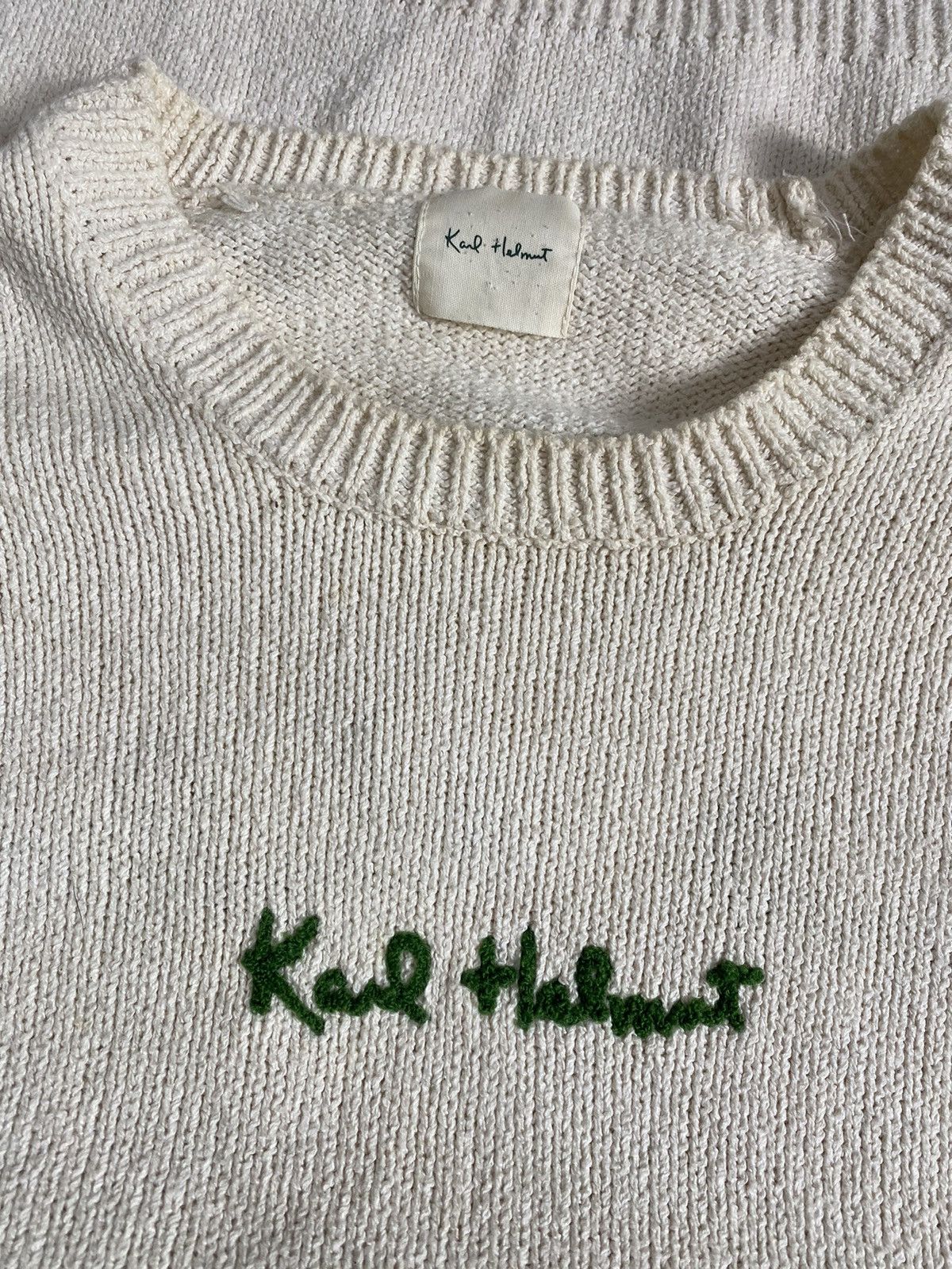 Japanese Brand × Karl Helmut × Pink House Karl Helmut Embroidery Knitwear Size US L / EU 52-54 / 3 - 3 Thumbnail