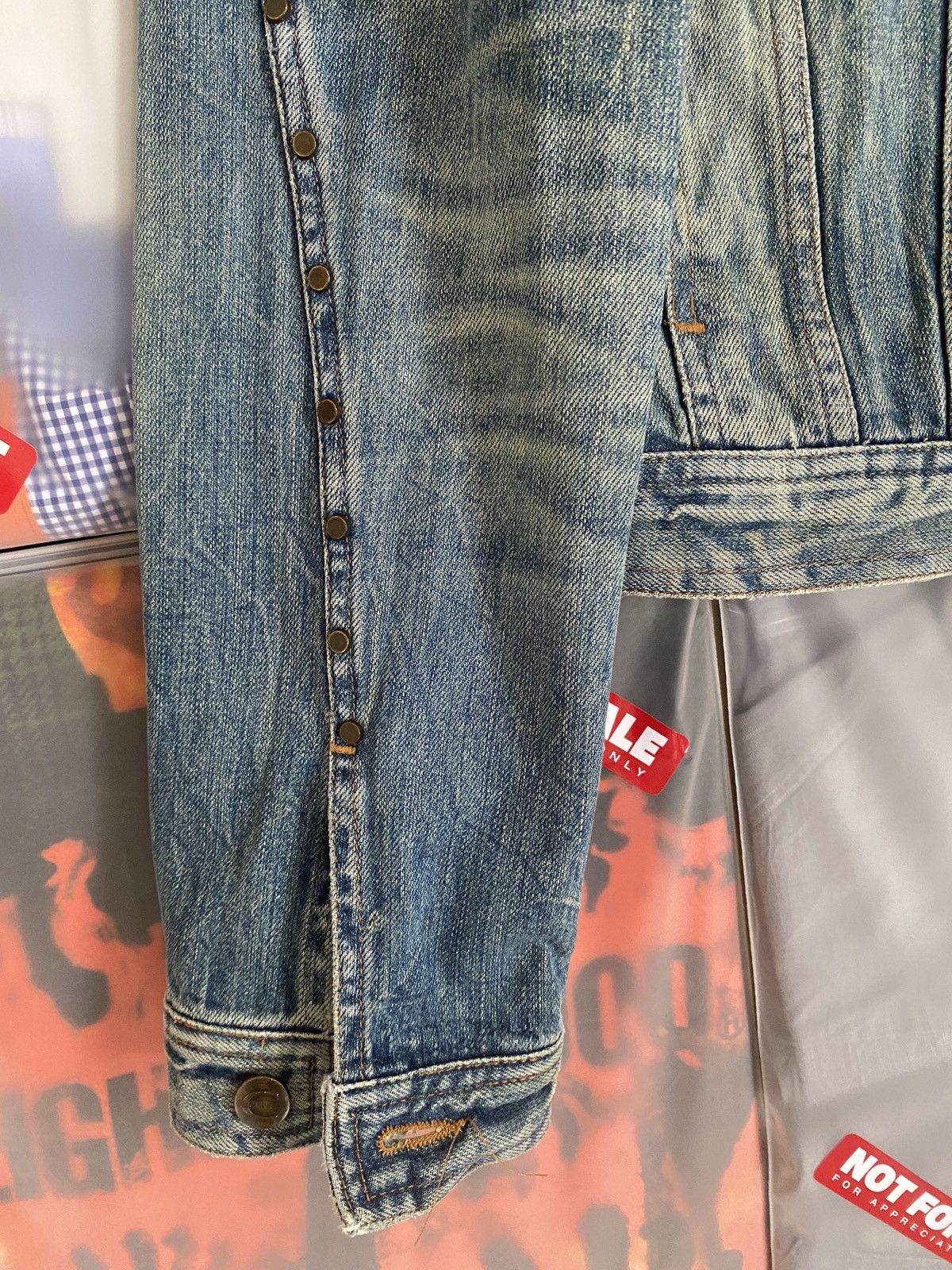 Just Cavalli Vintage Roberto Cavalli Stud Denim Jacket Overlong Sleeve Size US M / EU 48-50 / 2 - 4 Thumbnail