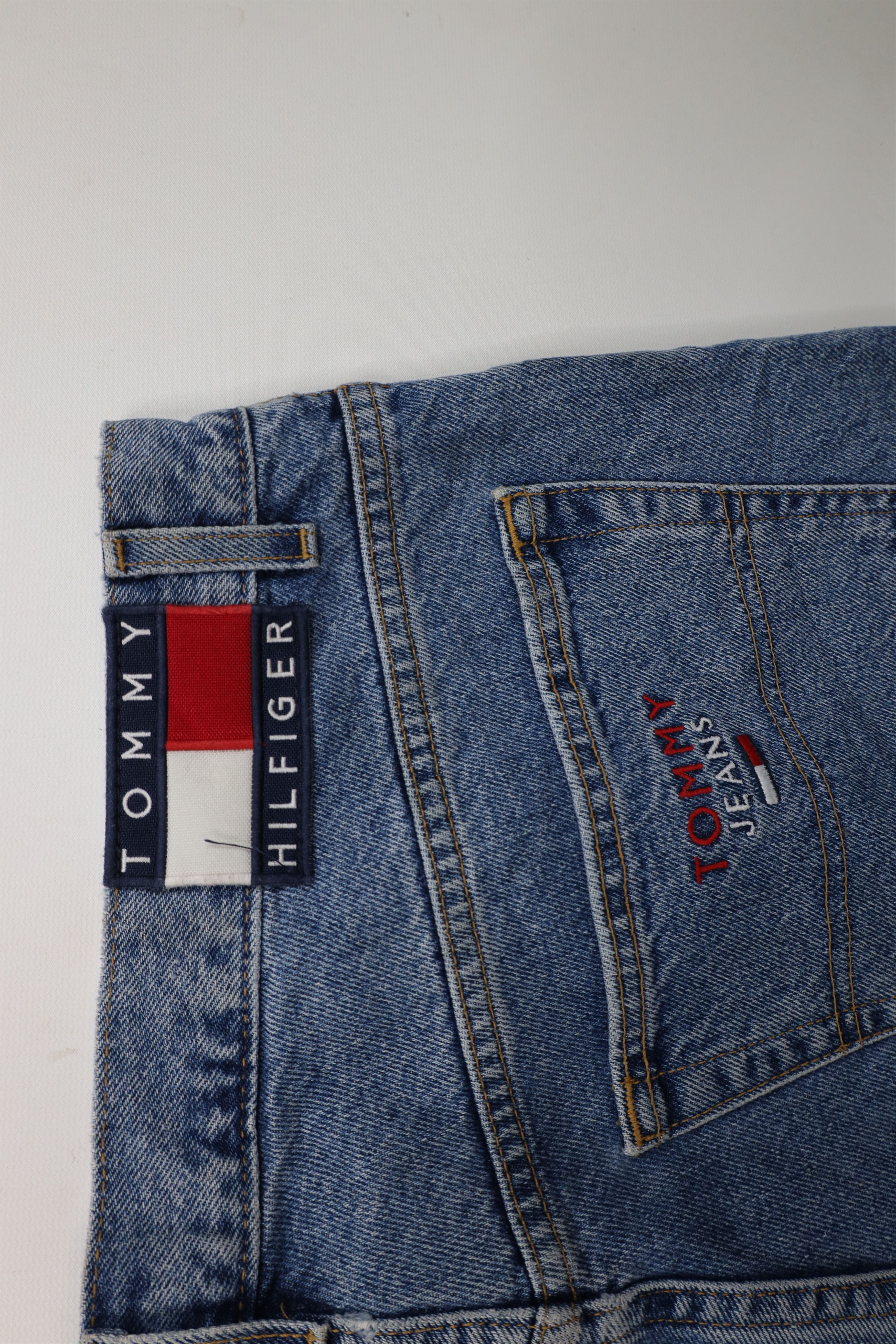 Tommy Hilfiger × Vintage Vintage 90s Tommy Hilfiger Baggy Wide Leg Denim Jeans Blue Size US 38 / EU 54 - 15 Thumbnail