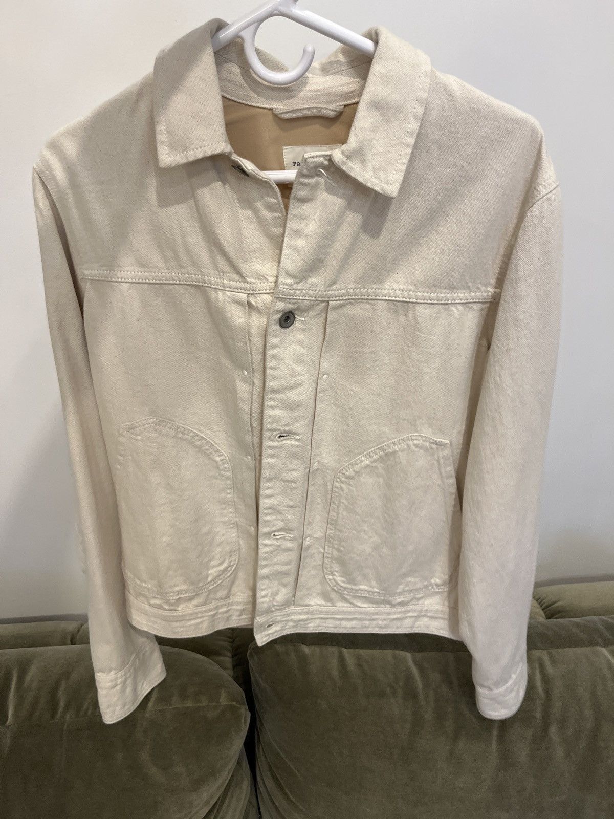 Rag & Bone Hemp Blend Broken Twill Shop Jacket (Medium) Size US M / EU 48-50 / 2 - 2 Thumbnail