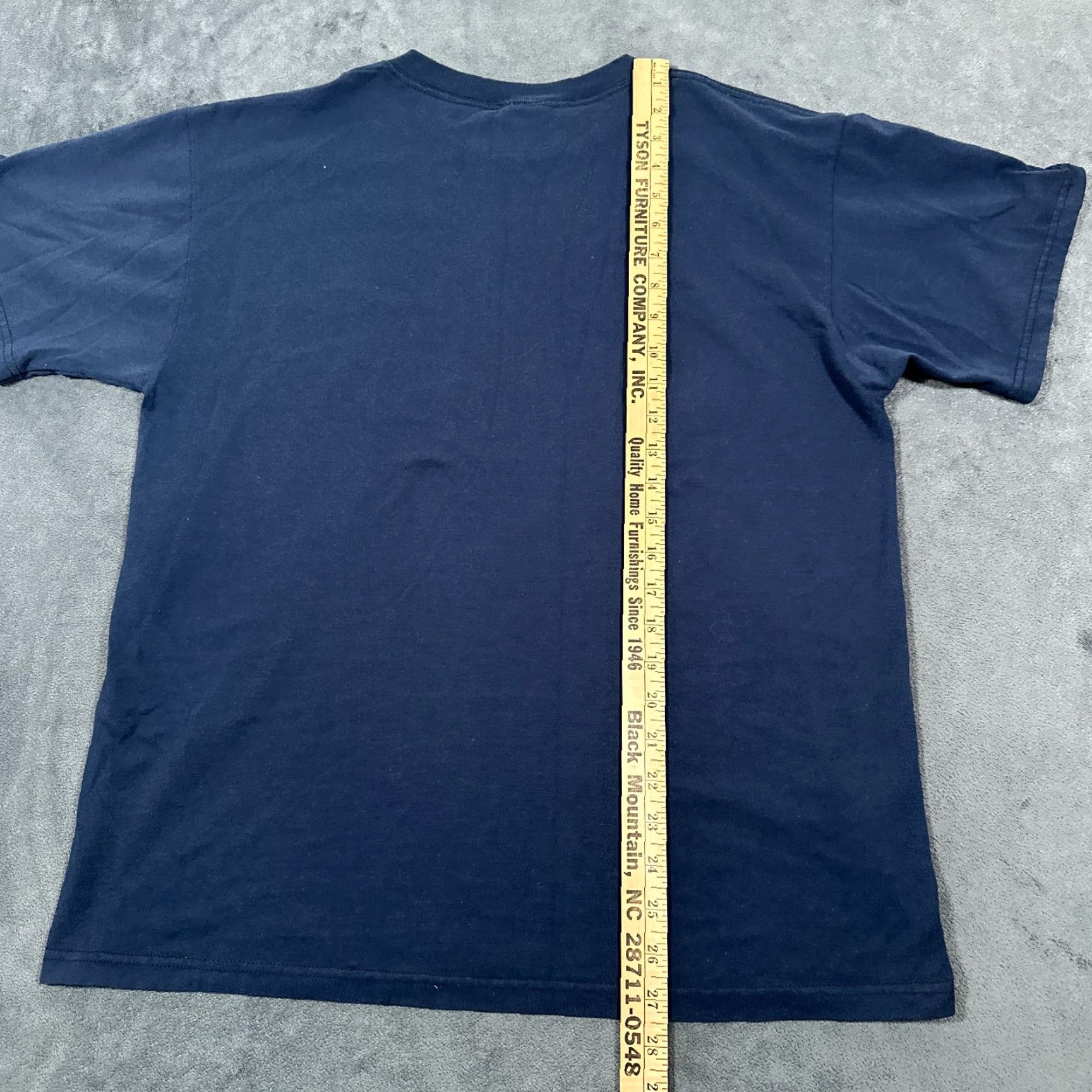 Fruit Of The Loom VINTAGE Fruit of the Loom T-Shirt Men Large Graphic Print Music Art Concert Navy Blue Short Sleeve Size US L / EU 52-54 / 3 - 7 Thumbnail