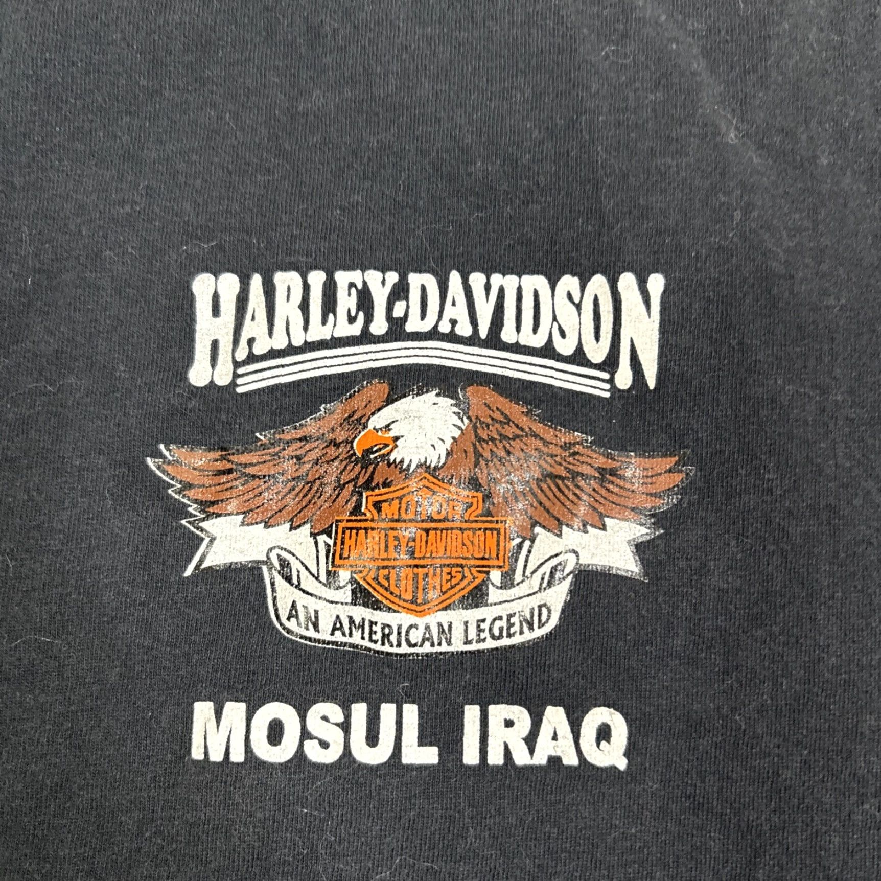 Vintage Altay Harley Davidson Mosul, Iraq T-Shirt Embroidered Front 2-Sided Small Black L Mens Short Sleeve Crew Neck Cotton Hoodie? Size US L / EU 52-54 / 3 - 2 Thumbnail