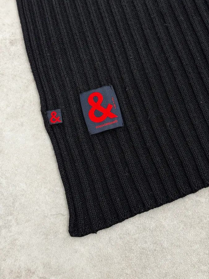 Dolce & Gabbana 1990s Dolce & Gabbana Black Wool Scarf Size ONE SIZE - 4 Thumbnail