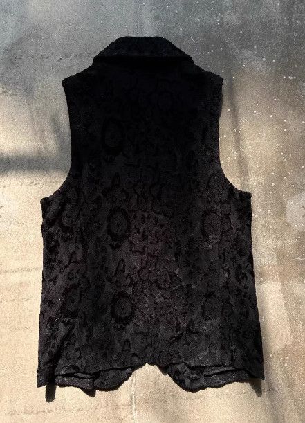 Comme des Garcons COMME des GARÇONS tricot AD1993 Jacquard Velvet Vest Size 48L - 2 Thumbnail