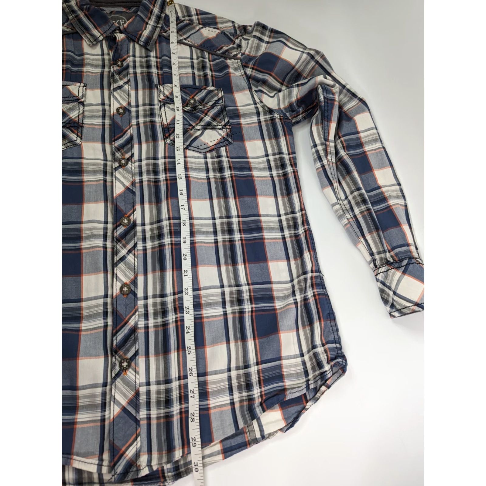 BKE BKE Shirt Mens Large Plaid Athletic Fit Long Sleeve Button-Up Collar Knit Cotton Multicolor Pattern Classic Western 90s Theme No Size US L / EU 52-54 / 3 - 5 Thumbnail