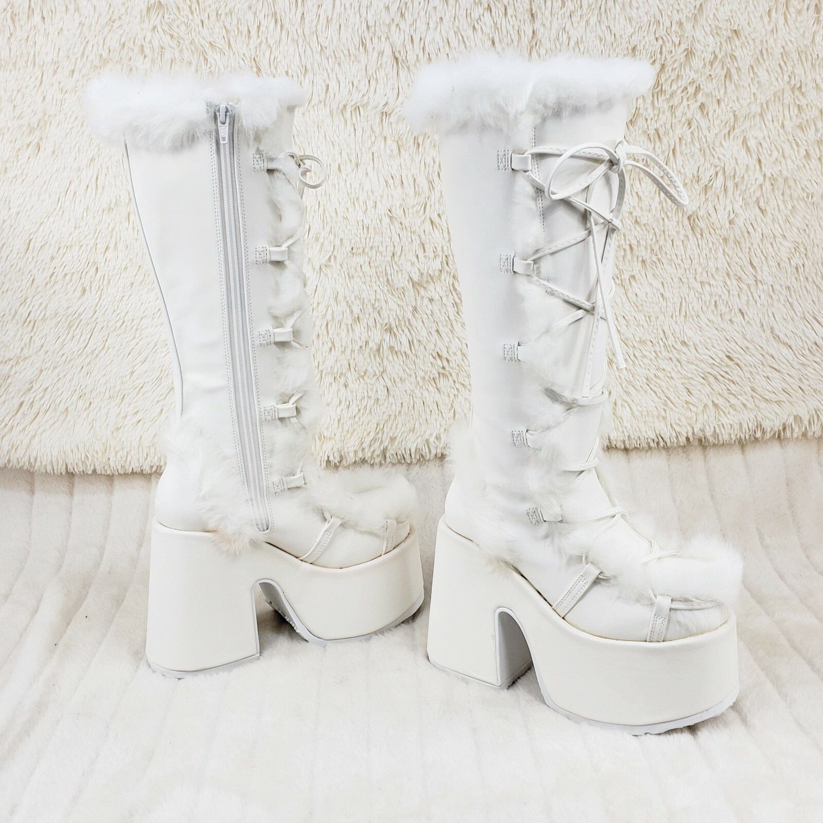 Other DEMONIA Camel 311 Stacked White Mammoth Platform Goth Punk K Size US 7 / IT 37 - 4 Thumbnail
