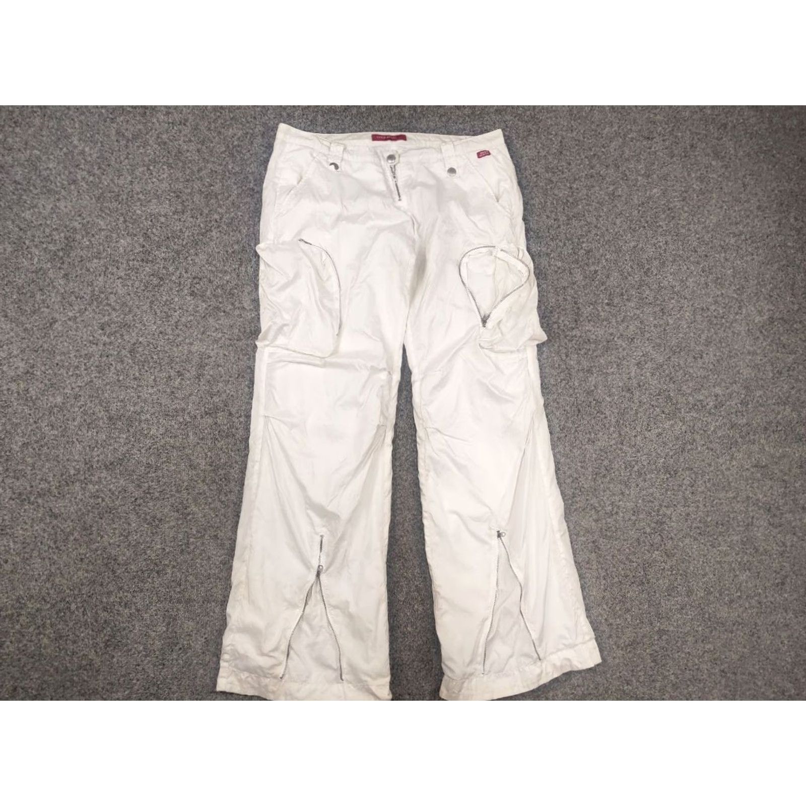 Miss Sixty VINTAGE Miss Sixty White Parachute Cargo Pants Size 30" / US 8 / IT 44 - 4 Thumbnail