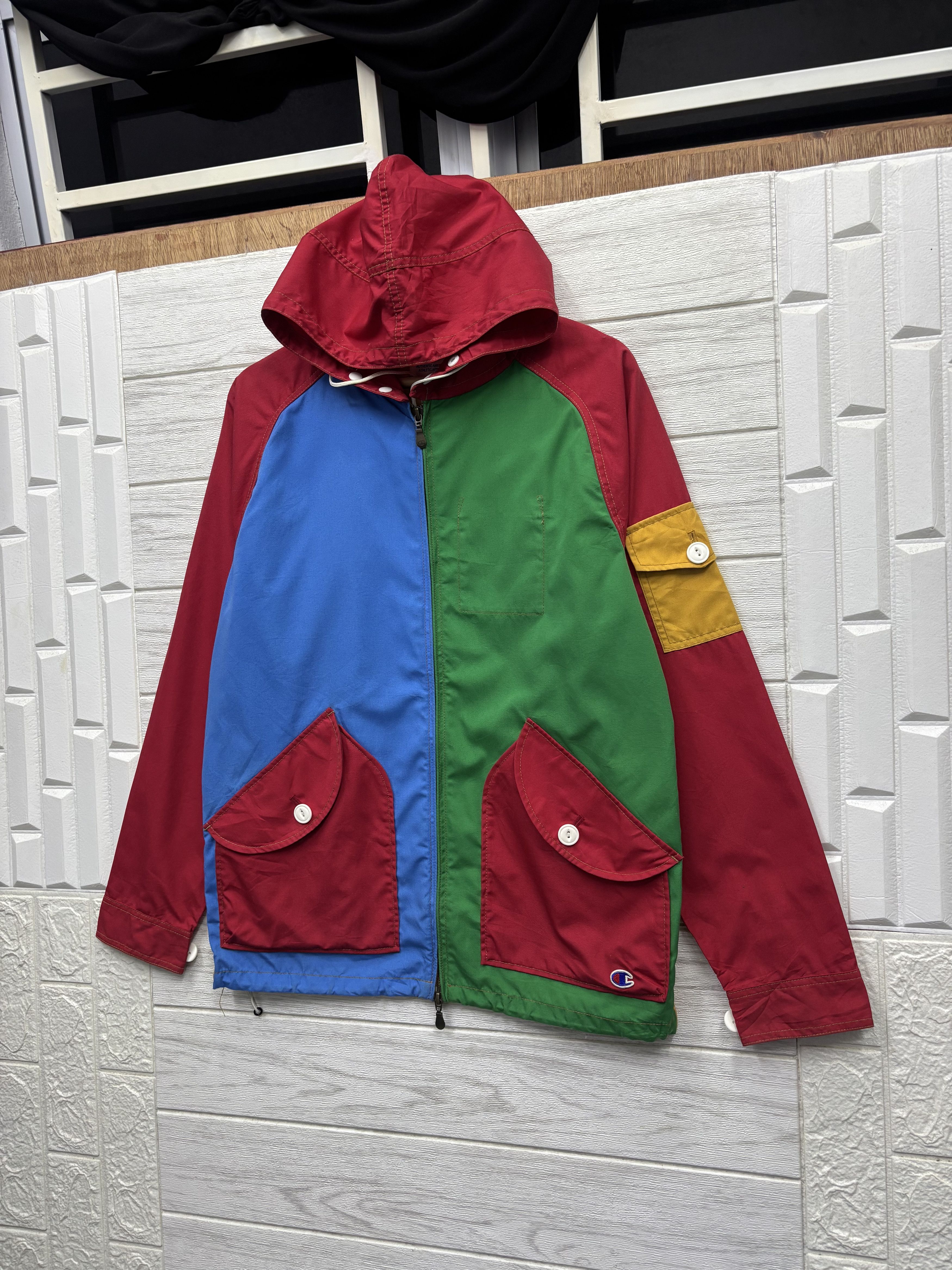 Champion × Hysteric Glamour 🔥VTG CHAMPION COLOURBLOCK LIGHT JACKET HOODIES Size US L / EU 52-54 / 3 - 2 Thumbnail