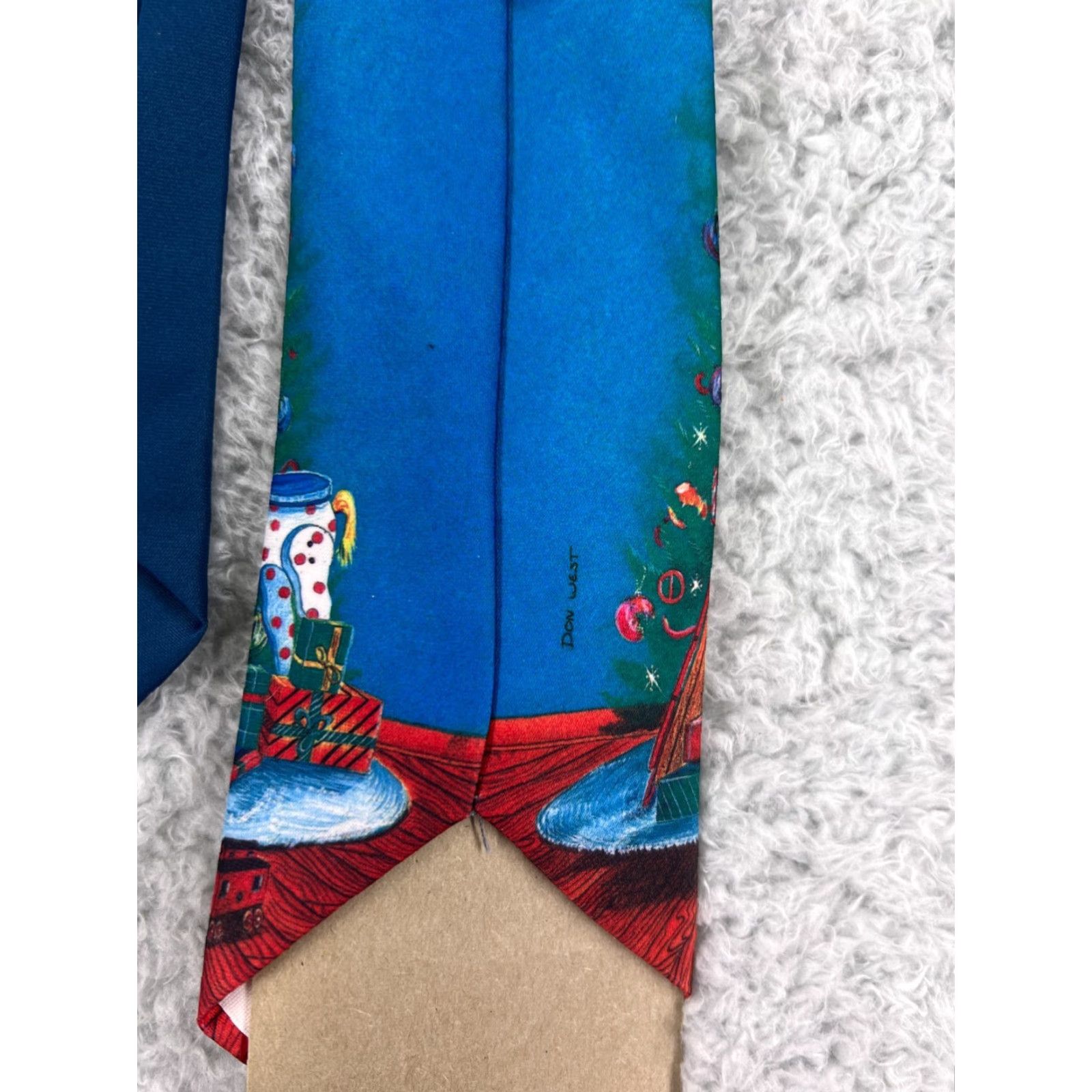 Vintage VINTAGE Ralph Marlin Mens Tie Christmas Snow Man The Christmas Tree Size ONE SIZE - 5 Thumbnail