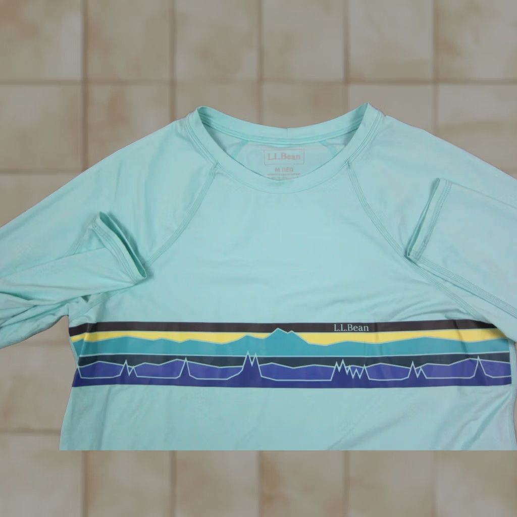 Vintage L.L. Bean Shirt Womens M Green Rash Guard Swim Shirt UPF 50+ Sun Protection Boys/Mens? Size M / US 6-8 / IT 42-44 - 1 Thumbnail