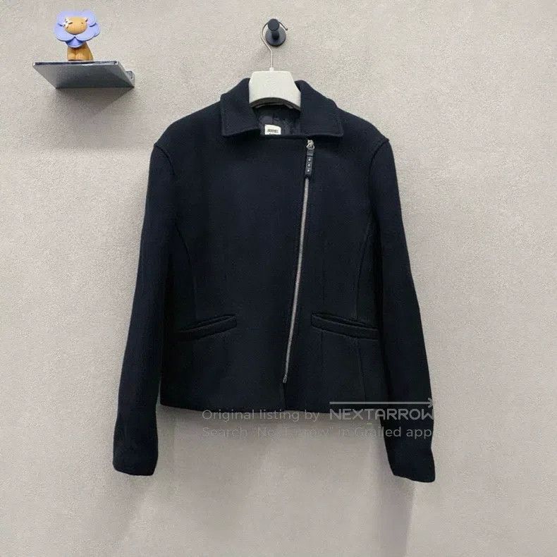Hermes Hermes Black Asymmetrical Zip-Up Jacket Size XS / US 0-2 / IT 36-38 - 1 Thumbnail