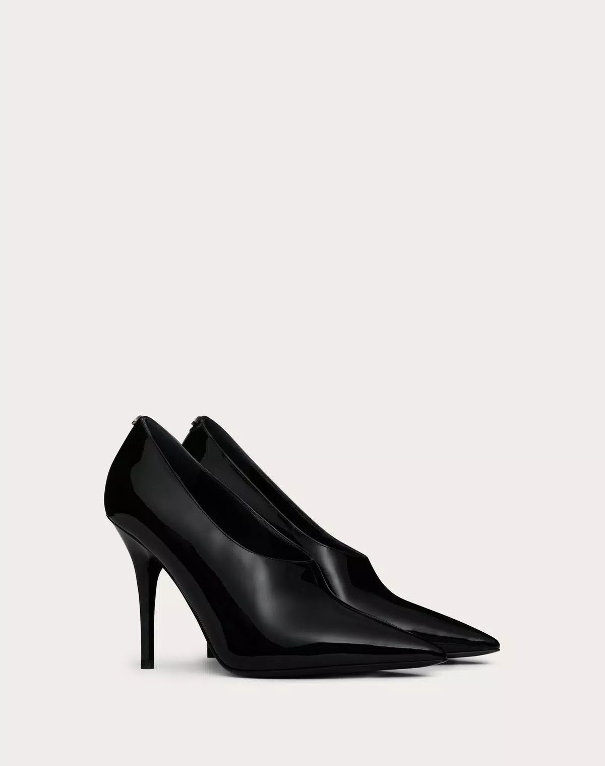 Valentino o1s1wg110426 Le Salon 105mm Patent Lather Pumps in Black Size US 9 / IT 39 - 2 Thumbnail