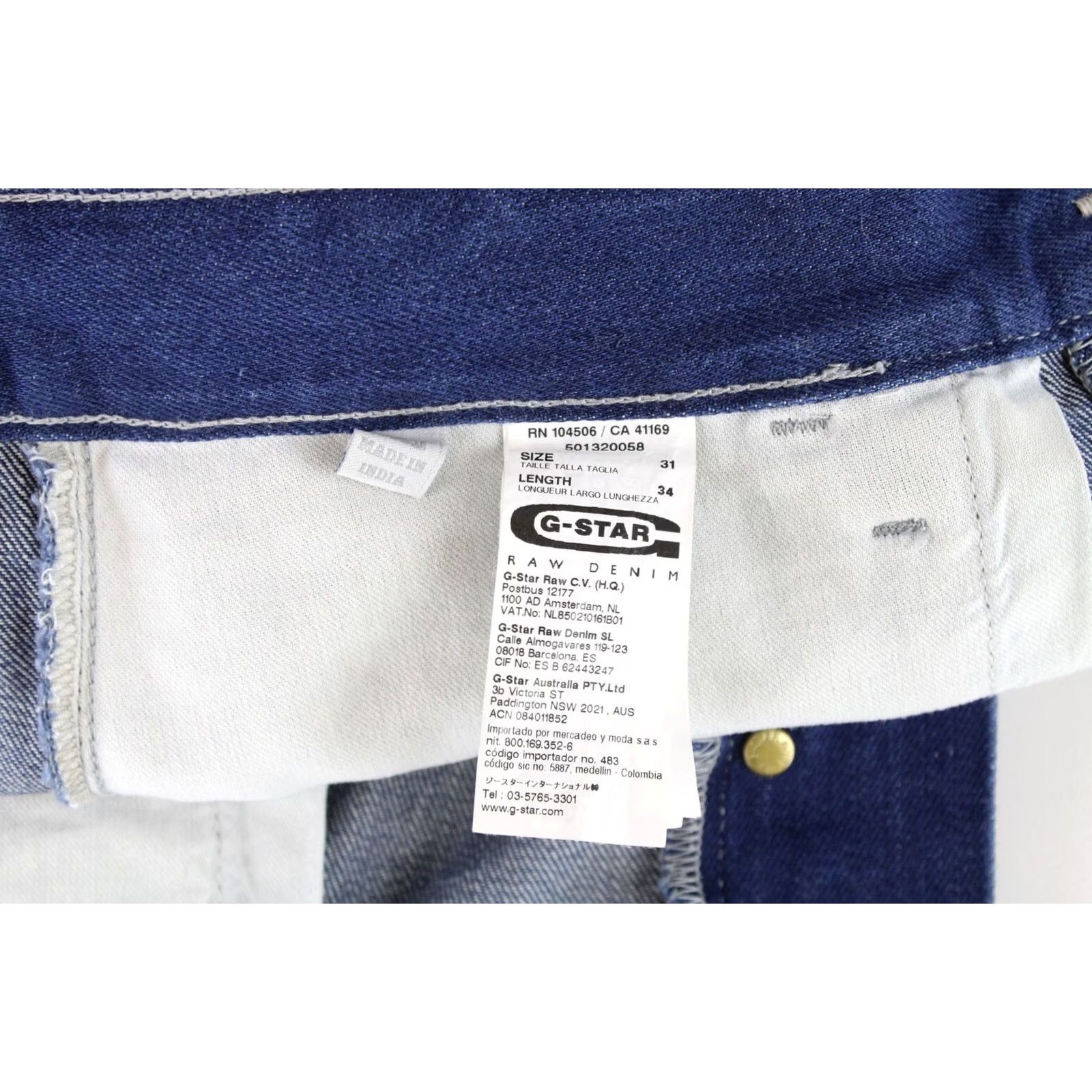 G-Star G-STAR Blades Tapered Jeans Men W31/L34 Button Fly Faded Whiskers Denim Size US 31 - 7 Thumbnail
