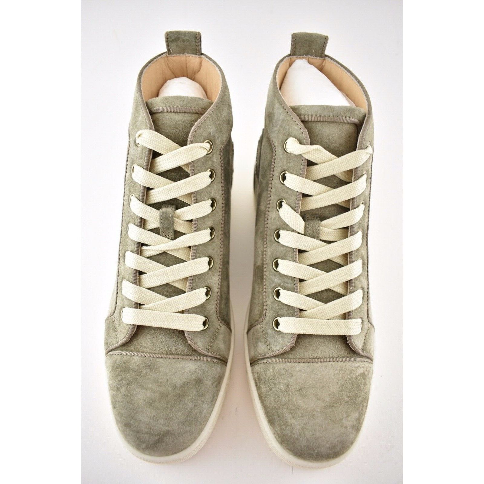 Christian Louboutin Christian Louboutin Mens Louis Orlato Flat Poivre Vert Suede Size US 7 / EU 40 - 6 Thumbnail