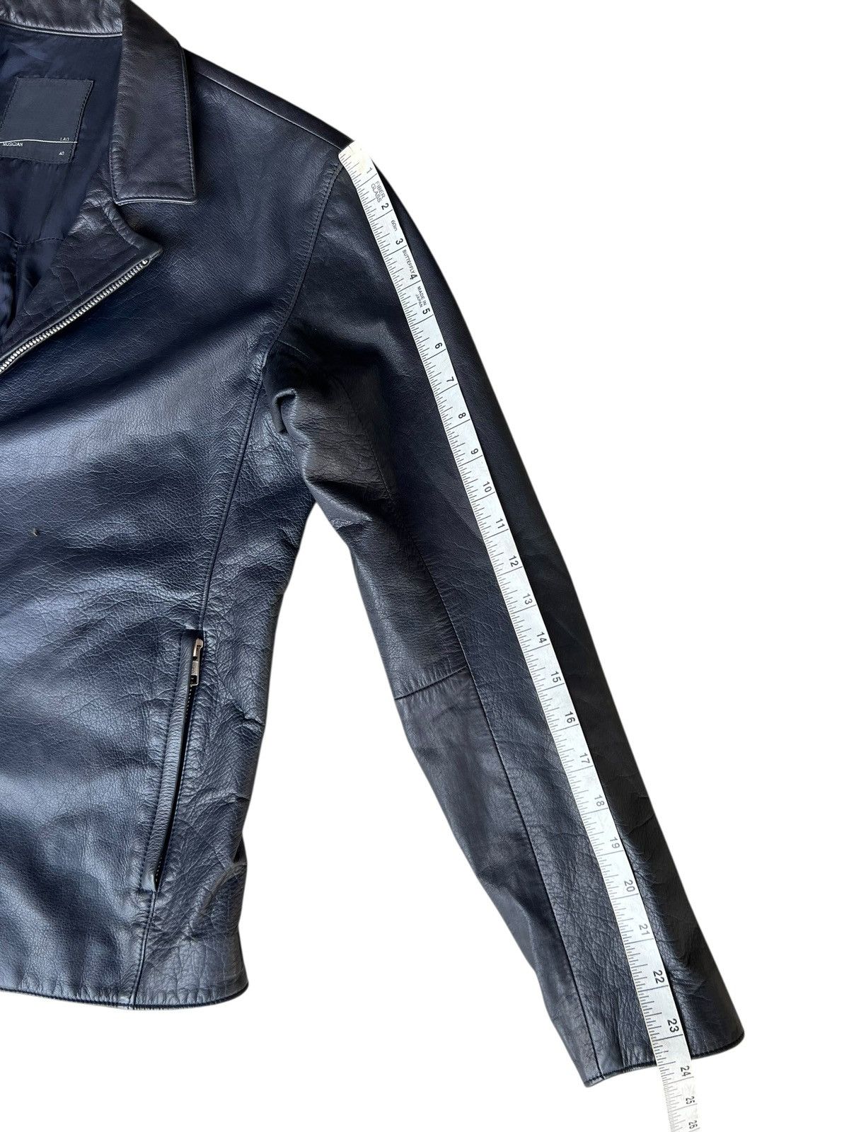 Lad Musician Lad Musician Patina Stains Dark Blue Leather Jacket Size US S / EU 44-46 / 1 - 5 Thumbnail