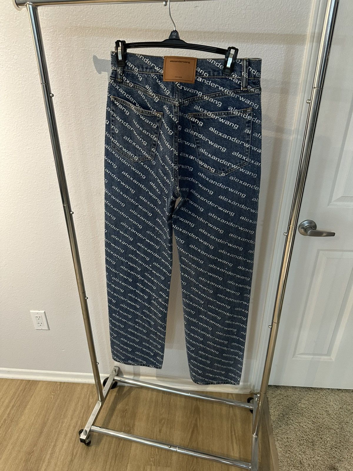 Alexander Wang Alexander Wang Mid Rise Relaxed Logo Print Clear Bead Size 26" / US 2 / IT 38 - 2 Thumbnail